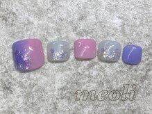 ミオリィ(meoli)/フット　ワンカラー＋縦グラ