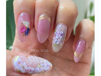 モア ネイル(MOA NAIL)/紫陽花ネイル