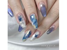 マリー ネイルズ いわきラトブ店(MARIE NAILS)/インク ブルー 7700円税込 0703b