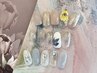 【nail】月替わり8月のデザインコース ¥4500 