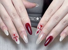 ホシノネイル(HOSHINO NAIL)/長さだし・ボルドー・持ち込み