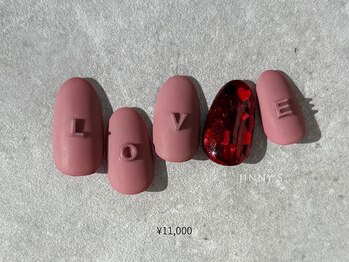 ジニーズ(JINNY'S)/¥11,000 バレンタインネイル