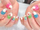 クリームソーダネイル