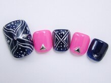 ネイルサロン ドレリッチ 大宮店(drerich)/シルバーラインアートピンク