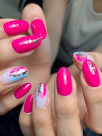 塗りかけネイル