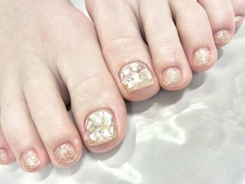 フット シェル デザイン ネイル