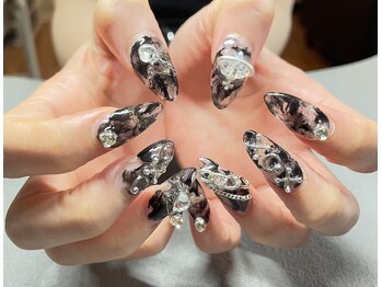 ネイルサロン ブリリアント(Nail Salon Brilliant)/黒×クリア/スカルプ