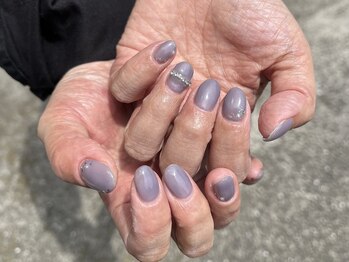 サクノネイル(SAKUNONAIL)/パープルニュアンスネイル