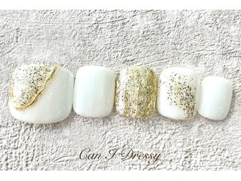 キャンアイ ドレッシー 横須賀中央店(Can i Dressy)/ホワイト×ゴールド¥7,500