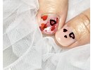 バレンタインネイル