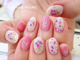 【押し花ネイル】
