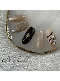 バレンタインネイル