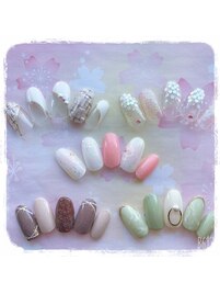 春の華やか卒入学ネイル