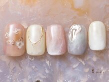 アイネイルズ 吉祥寺店(I nails)/パステルニュアンスフラワー