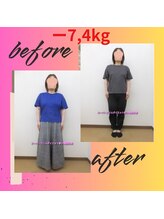 スーパースリムダイエット茅ヶ崎 茅ヶ崎整体院/3ヵ月－7,4ｋｇ減ダイエット♪
