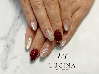 ネイルスタジオ ルキナ(LUCINA)/c-419 大人上品ボルドーネイル