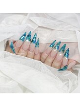 アン ジョーヌドラゴ/【ロングネイル】クリア夏ネイル