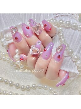 パーツ欲張り◎ハートネイル