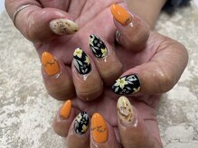 ベーシック ネイルウィザードアカデミー 本厚木店(Basic×NailWizardAcademy)/手書きフラワーアート