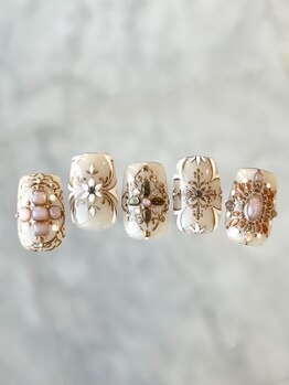 ネイルアトリエ ニュイ(nail atelier Nuit.)の写真/【中崎町駅徒歩5分】手描きアートが得意♪完全個室プライベートサロンだからこそ爪のお悩みも解消◎