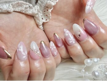 ジョアアンジェ 福島店(joieange)/手書き桜ネイル/マグネット