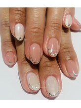 カラン 焼津店(CALIN)/綺麗めラメフレンチ