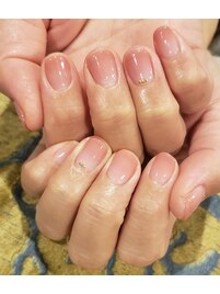 グラデ　フラッシュネイル　花