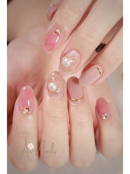 アイネイルズ(Ai nails)/ラブリーピンクネイル