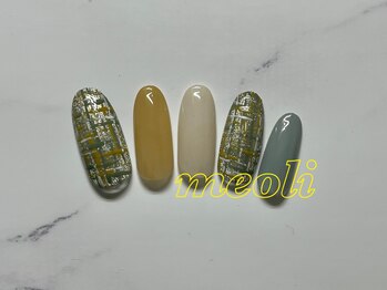 ミオリィ(meoli)/ワンカラー＋ツイードアート