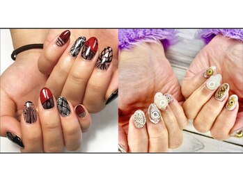ワキシングサロン アンパラレルド(Waxing salon Anne Parallel De)の写真/季節・イベントネイルは周りの目を惹きつける煌びやかなデザインに☆唯一無二のネイルで自分らしい指先♪