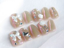 ティーズネイルズ(tsnails)/ピンクオーロラxヌーディカラー