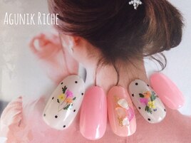 【押し花ネイル】