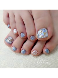 夏人気！ラメ×シェルネイル！