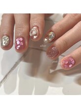 カミナネイル(KAMINA.nail)/pink&silver