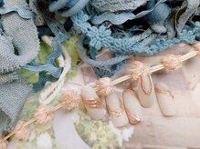 ネイルサロン&スクール ジーナ(GINA)/サンド柄ビジューネイル