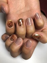イーネイル(e-NAIL)/定番べっこう柄×ミラー♪