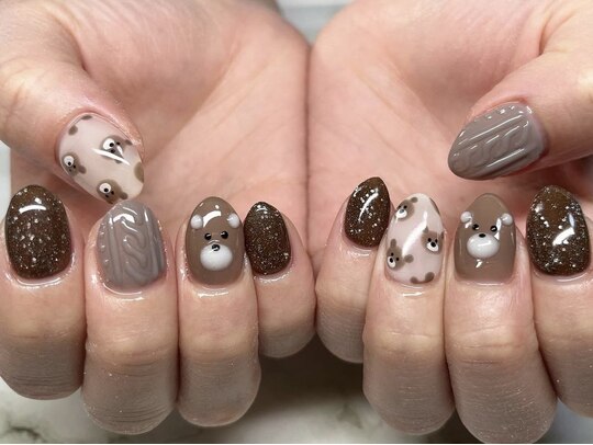 2025年冬】くまのネイルデザイン集｜人気順｜2ページ目  