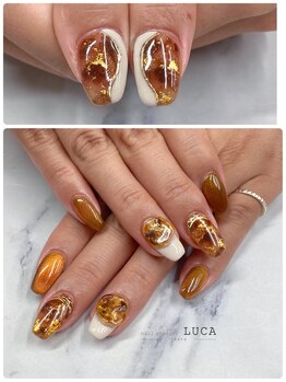 ネイルアトリエルカ(nail atelier LUCA)/O-15 マグネット×べっ甲ネイル