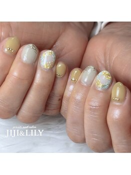 ジジ アンド リリー/春ミモザネイル
