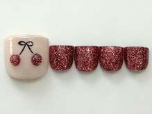 ネイルメゾン 天神店(NAIL MAISON)/さくらんぼキラキラ赤¥7500