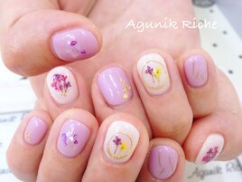 【押し花ネイル】