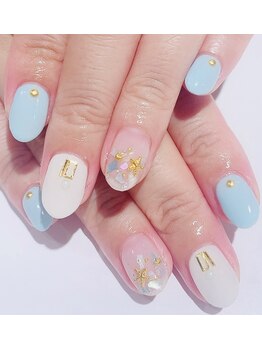 カラン 焼津店(CALIN)/シェルグラデーションネイル