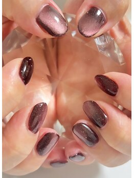 ジュジュハティ(JujurHati)/ボルドーマグネットネイル