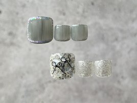 【フット】親指２本アート