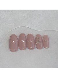 シンプルハートネイル