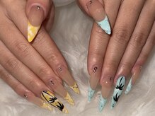 イエロー×ブルーネイル