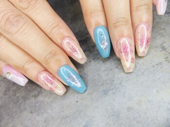 エムネイル(M-Nail)/★桜ミラーネイル★