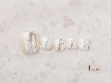 アイネイルズ 横浜EAST店(I-nails)/転写ホワイトフットネイル