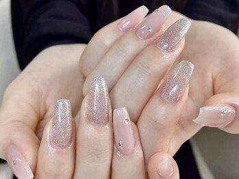 ウサギネイル 新大久保店(usagi nail)/ピンクネイル