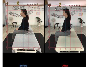 ストレチックス 近江八幡店/姿勢改善ビフォーアフター1回